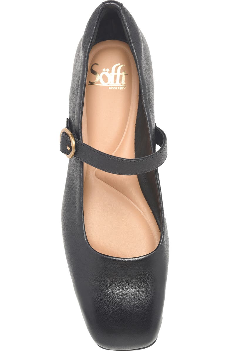 Söfft Palma Square Toe Mary Jane Flat, Alternate, color, Black