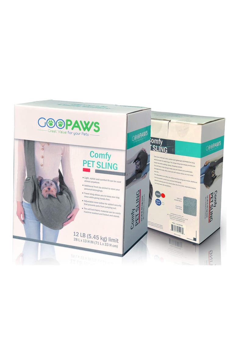 Comfy Pet Sling Bag, Alternate, color, Gray