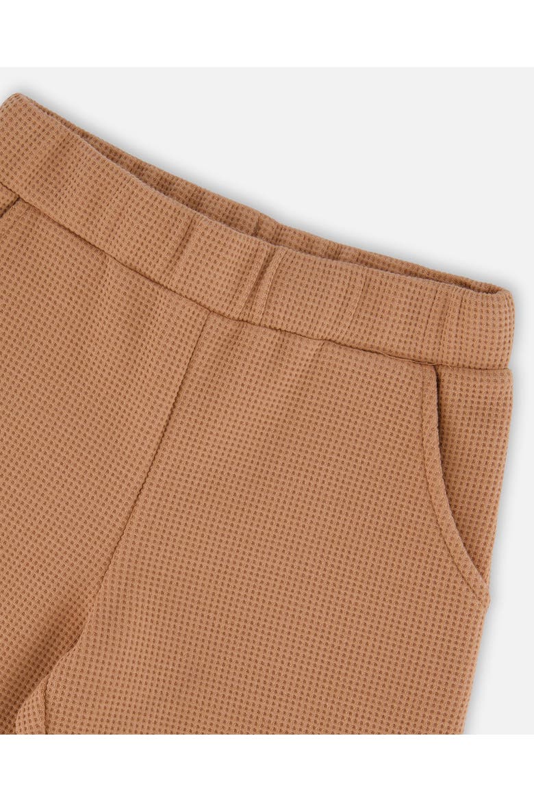 Waffle Flare Leg Pants, Alternate, color, Brown Caramel