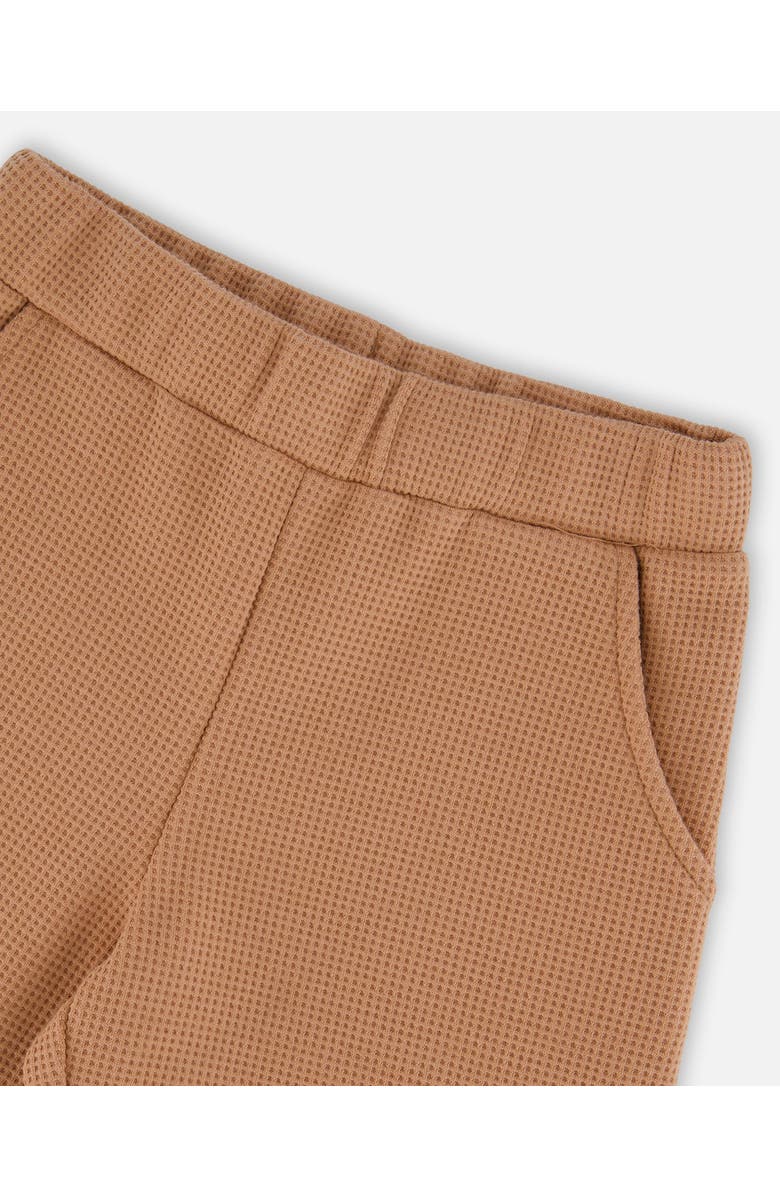 Deux par Deux Waffle Flare Leg Pants, Alternate, color, Brown Caramel