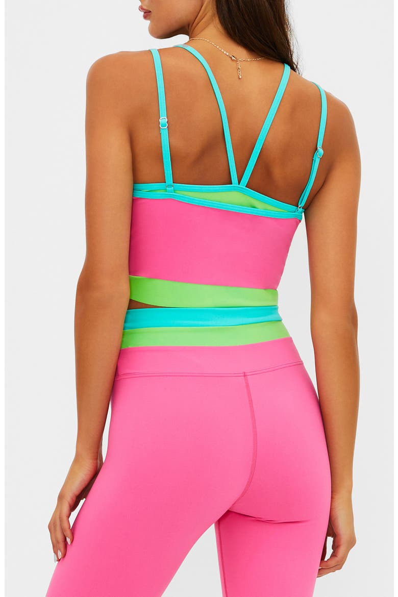 Vinny Layered Look Colorblock Tank, Alternate, color, STRAWBERRY