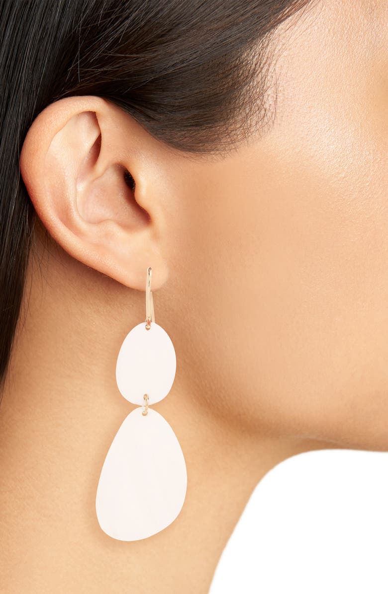 Isabel Marant Tiered Shell Drop Earrings, Alternate, color,