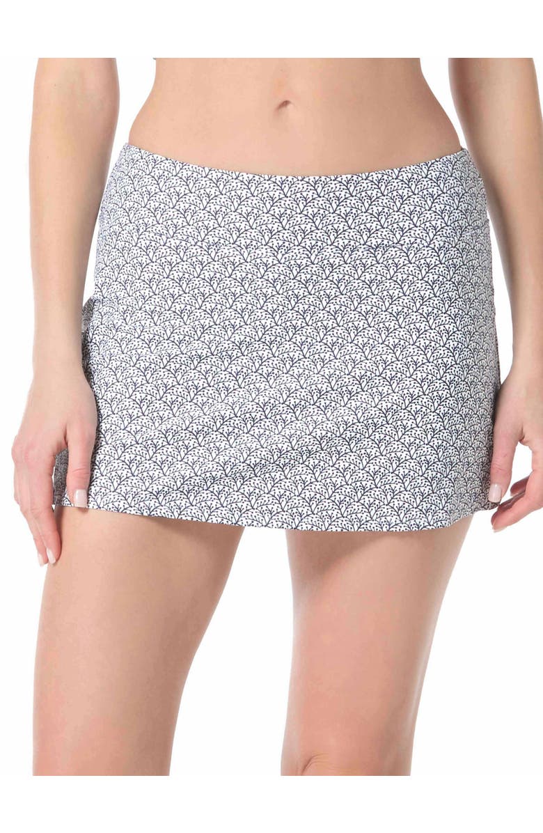 BEACH HOUSE Samoan Floral Emmal Swim Skort, Main, color, White