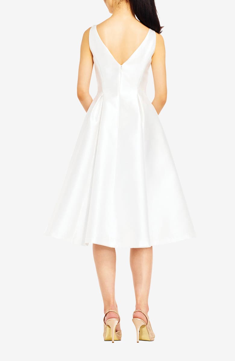 Sleeveless Mikado Fit & Flare Midi Dress