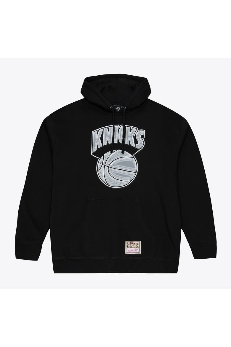 Men's Mitchell & Ness Black New York Knicks Chrome Hoodie, Main, color, Black