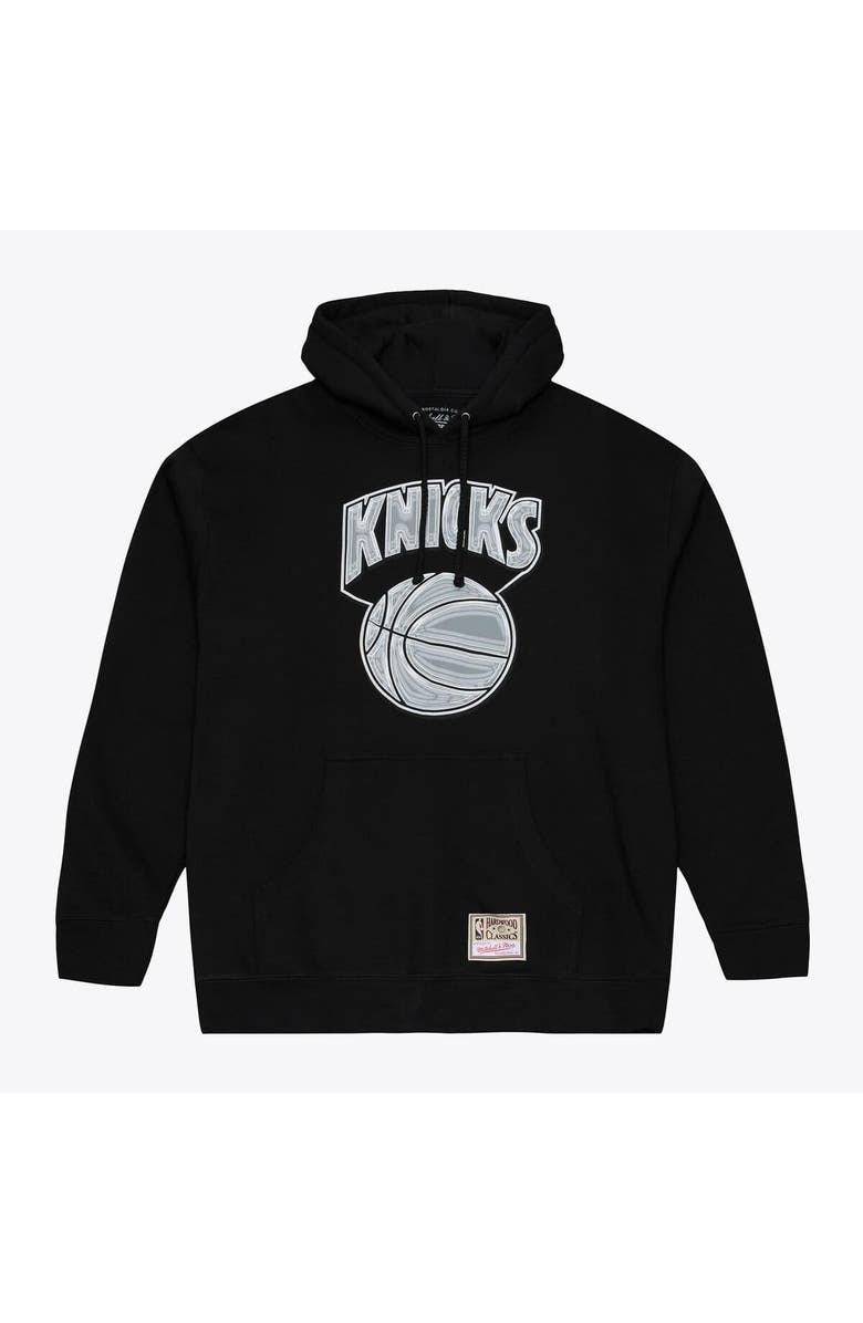 Mitchell & Ness Men's Mitchell & Ness Black New York Knicks Chrome Hoodie, Main, color, Black