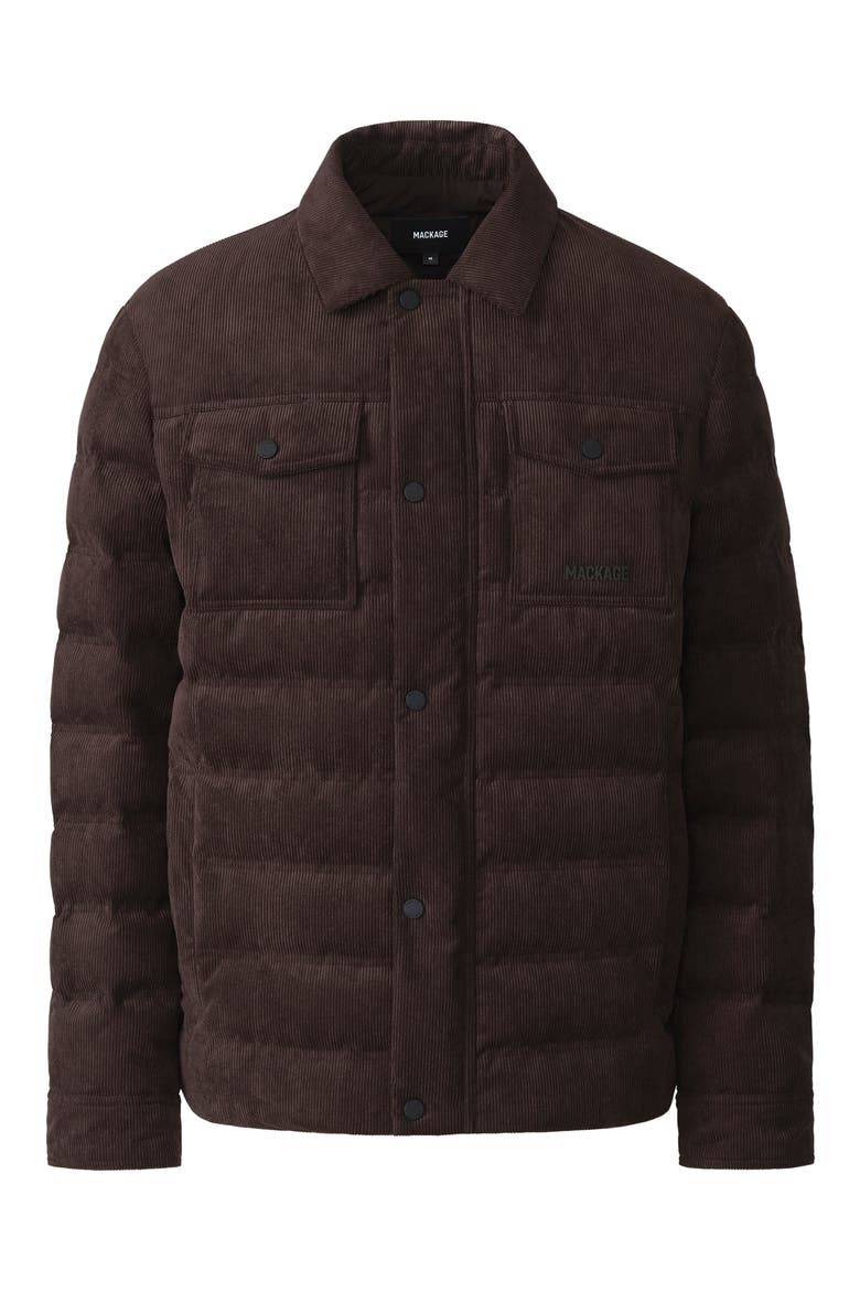 Cohen Corduroy Puffer Jacket, Alternate, color, COFFEE