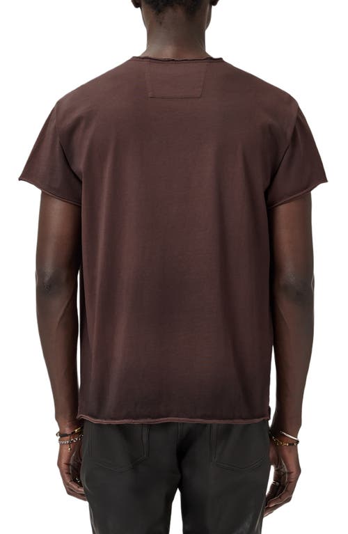 John Varvatos Raw Edge City Of Lovers Relaxed Fit Tee In Burgundy