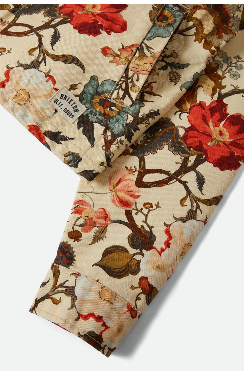 Brixton Mechanic's Garage Cotton Canvas Jacket, Alternate, color, Botanical Floral