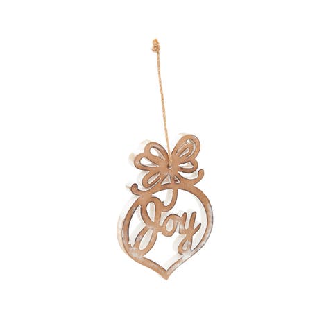MDF Disc W/Joy Christmas Tree Ornament