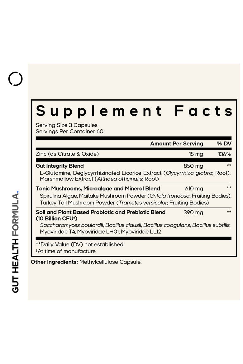 Gut Health Formula - L-Glutamine Probiotics & Prebiotics, Alternate, color, White