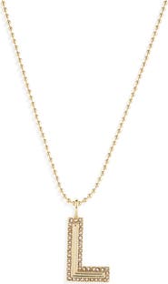 BaubleBar Arianna Initial Pendant Necklace