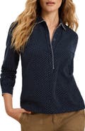 NIC+ZOE Derby Dot Polo Top