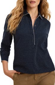 NIC+ZOE Derby Dot Polo Top