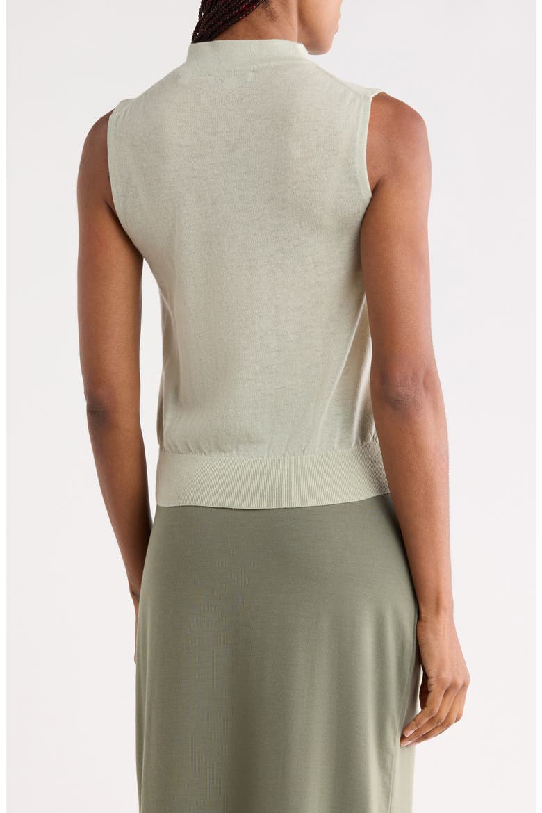 Sleeveless Wool Sweater, Alternate, color, JADE WATER