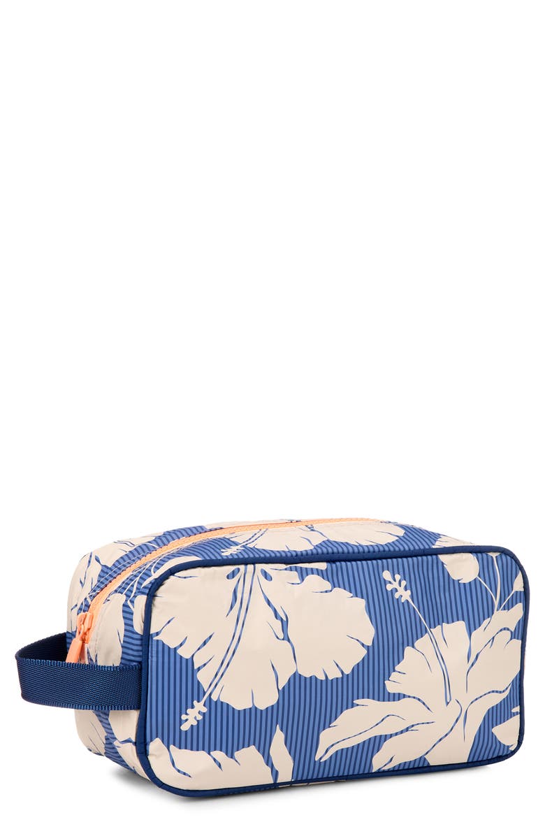 Aloha Collection Salina Tiny Stripe Water Resistant Tyvek<sup>®</sup> Dopp Kit Toiletry Bag, Main, color, Navy