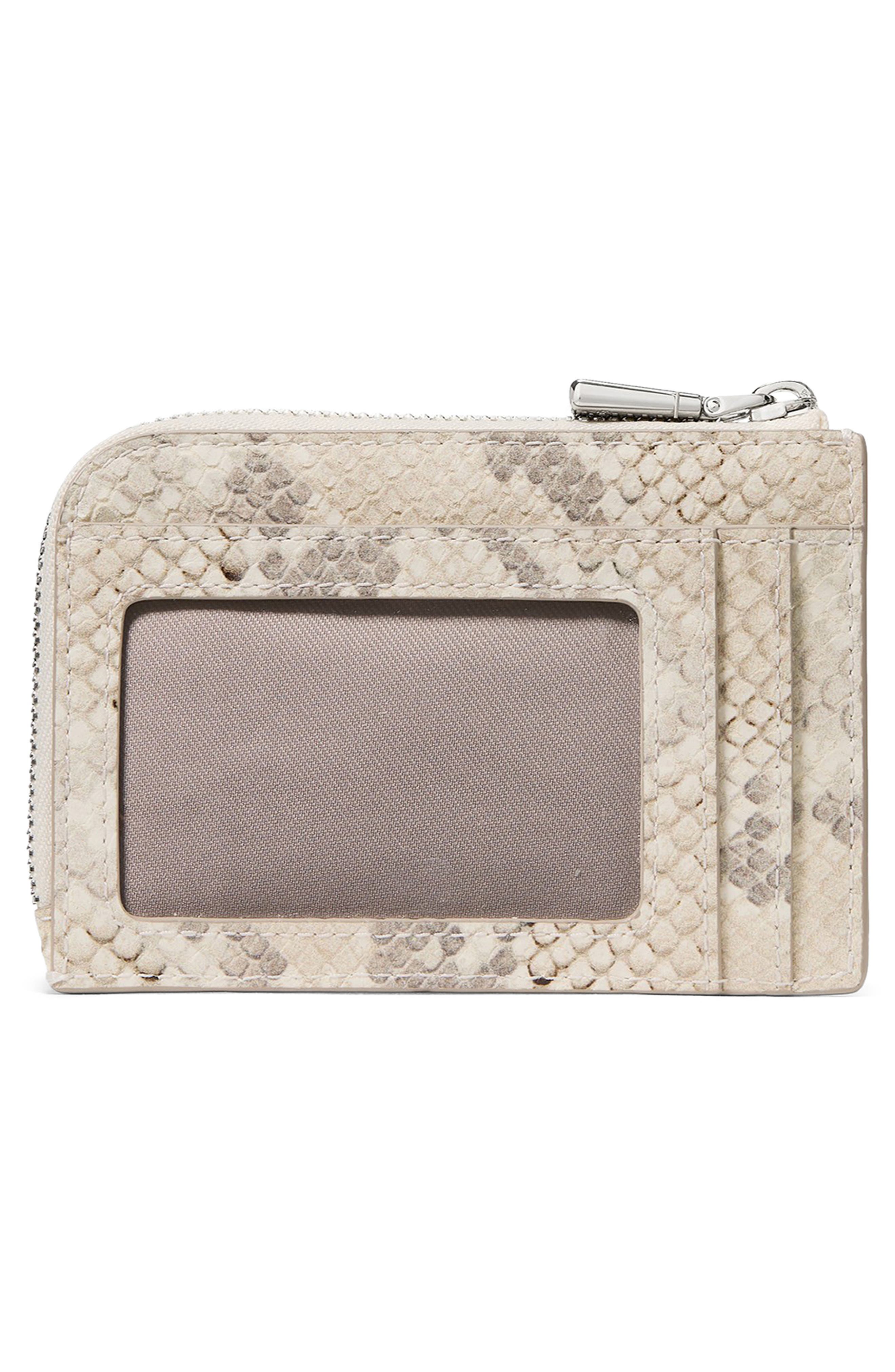 Kate Spade New York mini snake embossed leather zip card case (Women ...