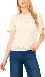 Halogen® Short Sleeve Sweater