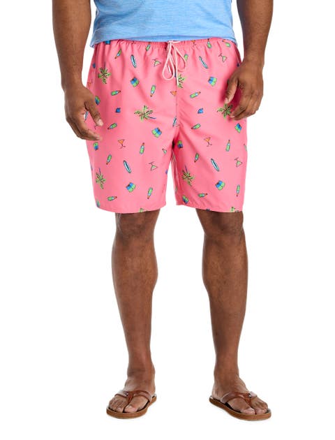Big & Tall Beach Party Swim Trunks