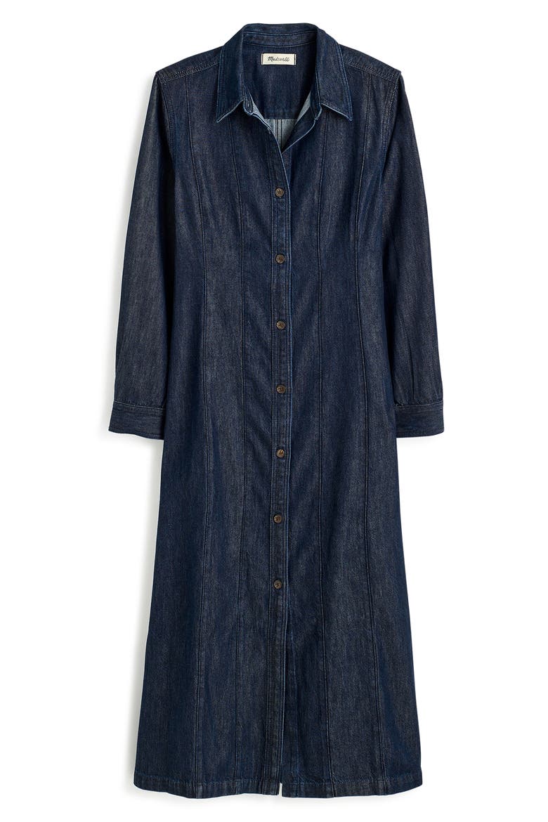 Seamed Midi Shirtdress, Alternate, color, SEGOVIA WASH