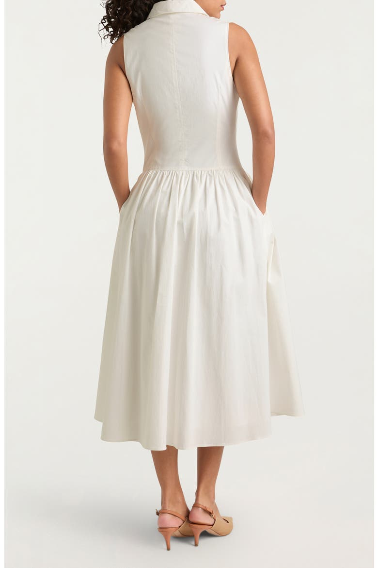 Losey Sleeveless Shirtdress, Alternate, color, WHITE