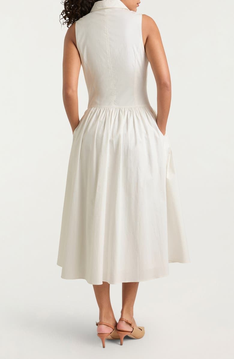 Cinq à Sept Losey Sleeveless Shirtdress, Alternate, color, White