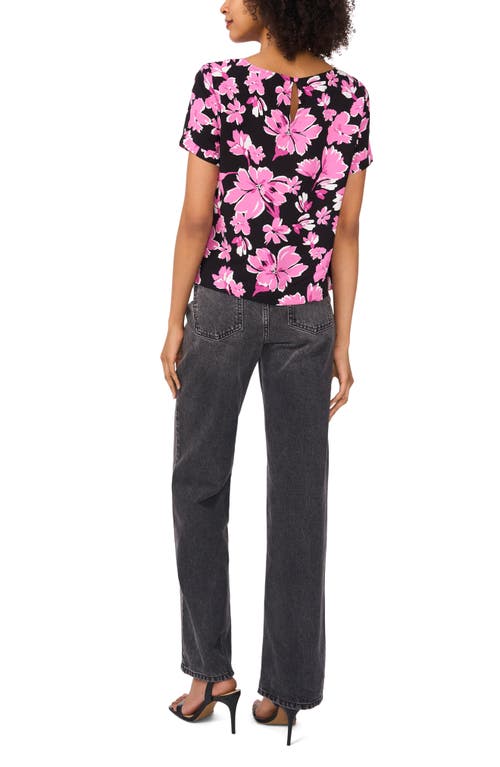 Vince Camuto Floral Print Woven Shirt In Violet Blush