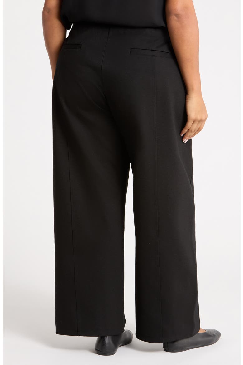 Roomy Wide Leg Ankle Pants, Alternate, color, BLACK