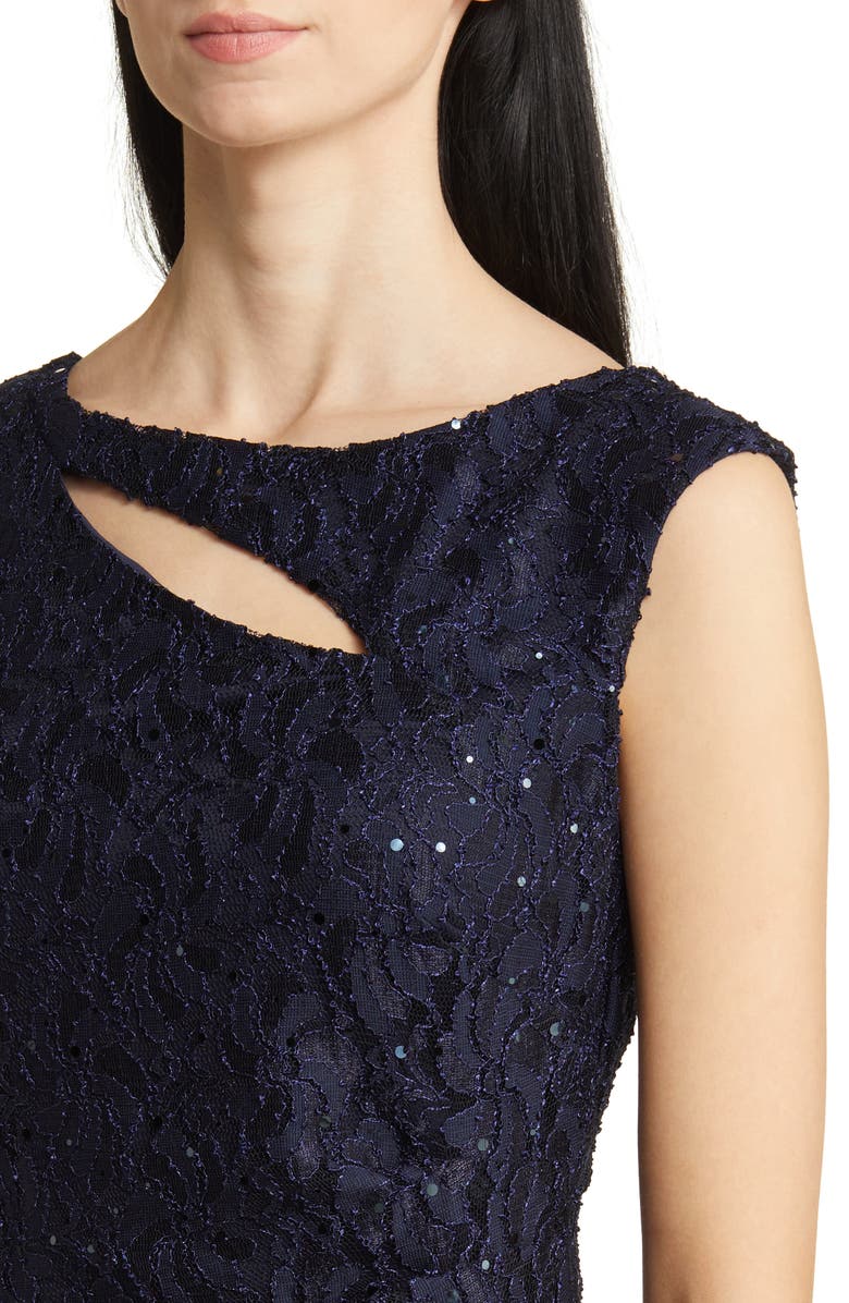 Connected Apparel Sequin Lace Body-Con Cocktail Dress, Alternate, color,