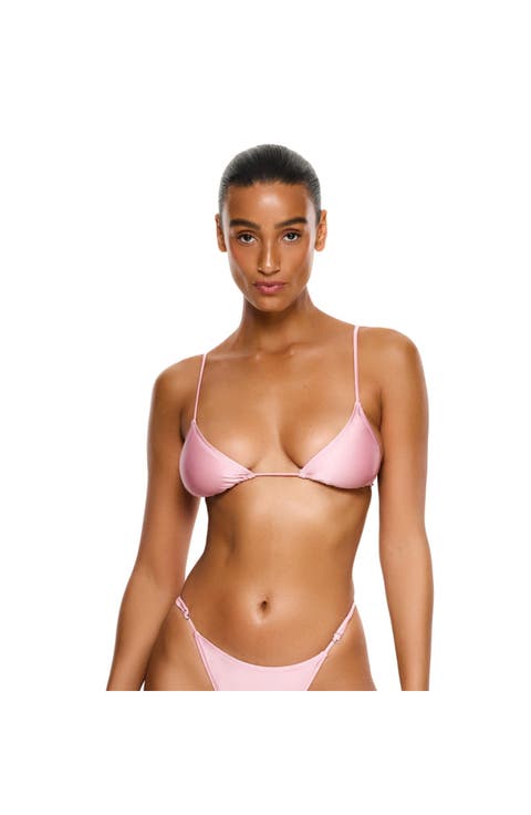Satin Royale Triangle Bikini Top Swimsuit