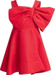 Bardot Junior Kids' Stefania Bow Jacquard Party Dress