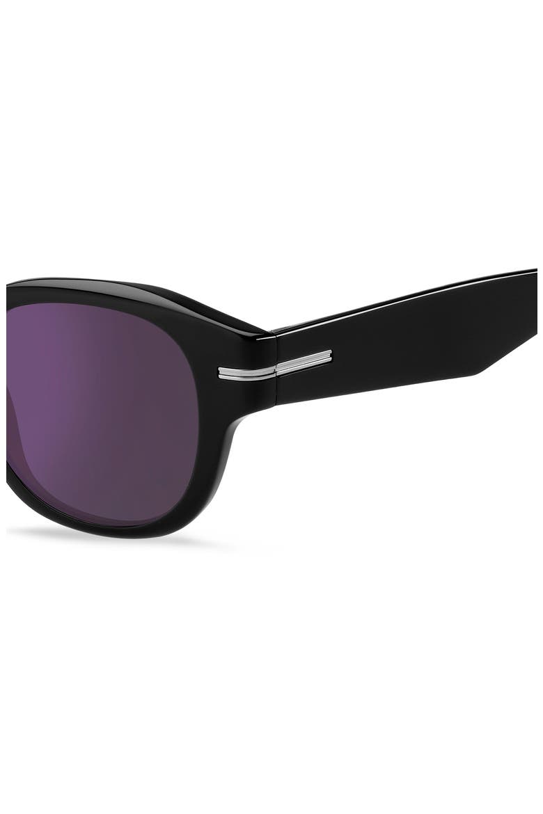 48mm Gradient Small Rectangular Sunglasses, Alternate, color, BLACK/ VIOLET SP AR