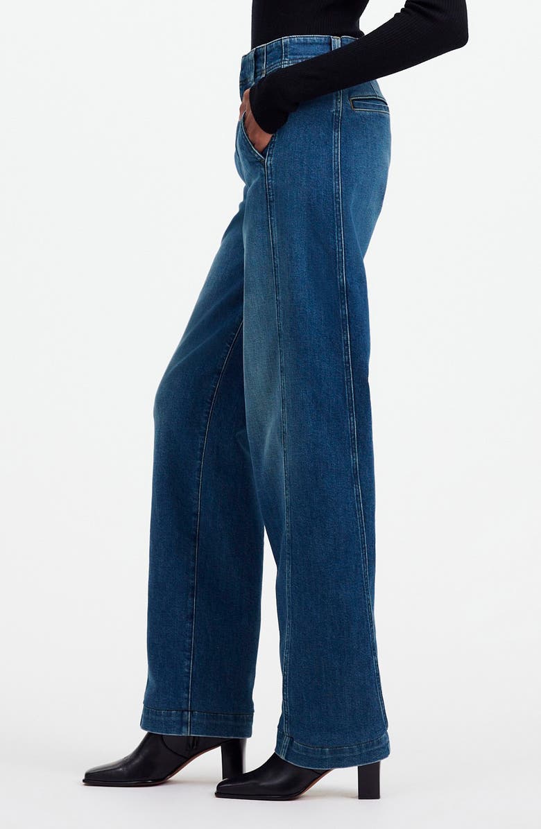 Madewell Tapered Seamed Jeans, Alternate, color, Calvert Wash