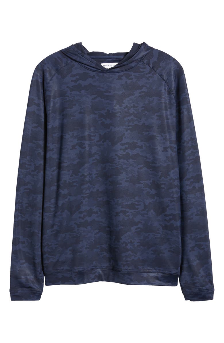 Peter Millar Pine Camo Performance Hoodie, Alternate, color,