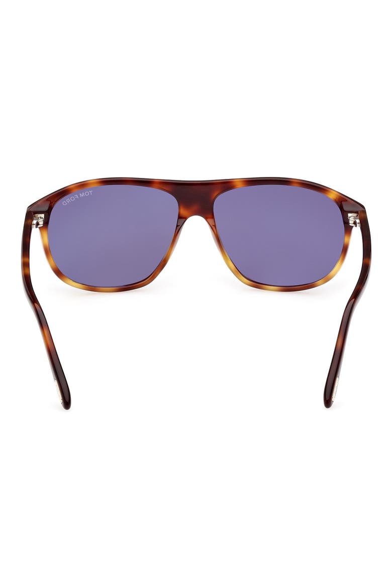 Prescott 60mm Square Sunglasses, Alternate, color, SHINY BLONDE HAVANA / BLUE