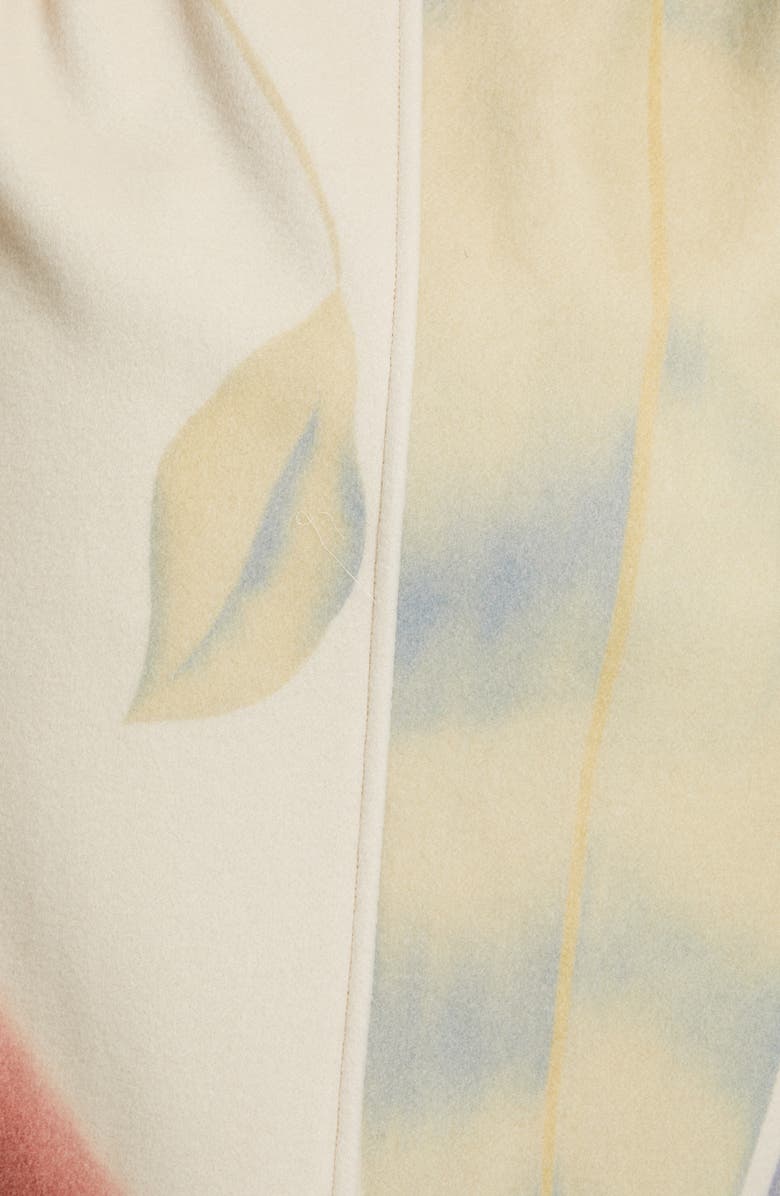 Etro Leaf Print Wool & Cashmere Coat, Alternate, color, 