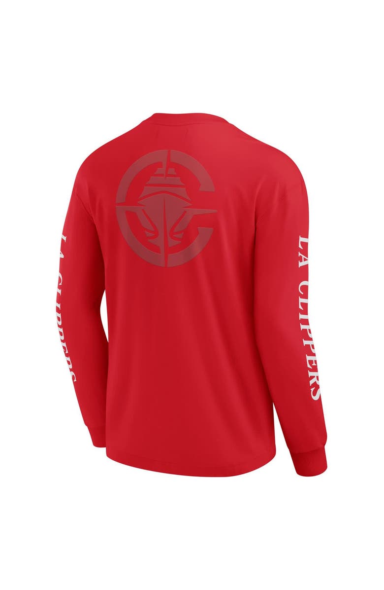 FANATICS Men's Fanatics Red LA Clippers Elements Strive Long Sleeve T-Shirt, Alternate, color, Red