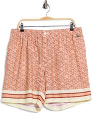 Lacoste Monogram Relaxed Fit Pull-On Shorts