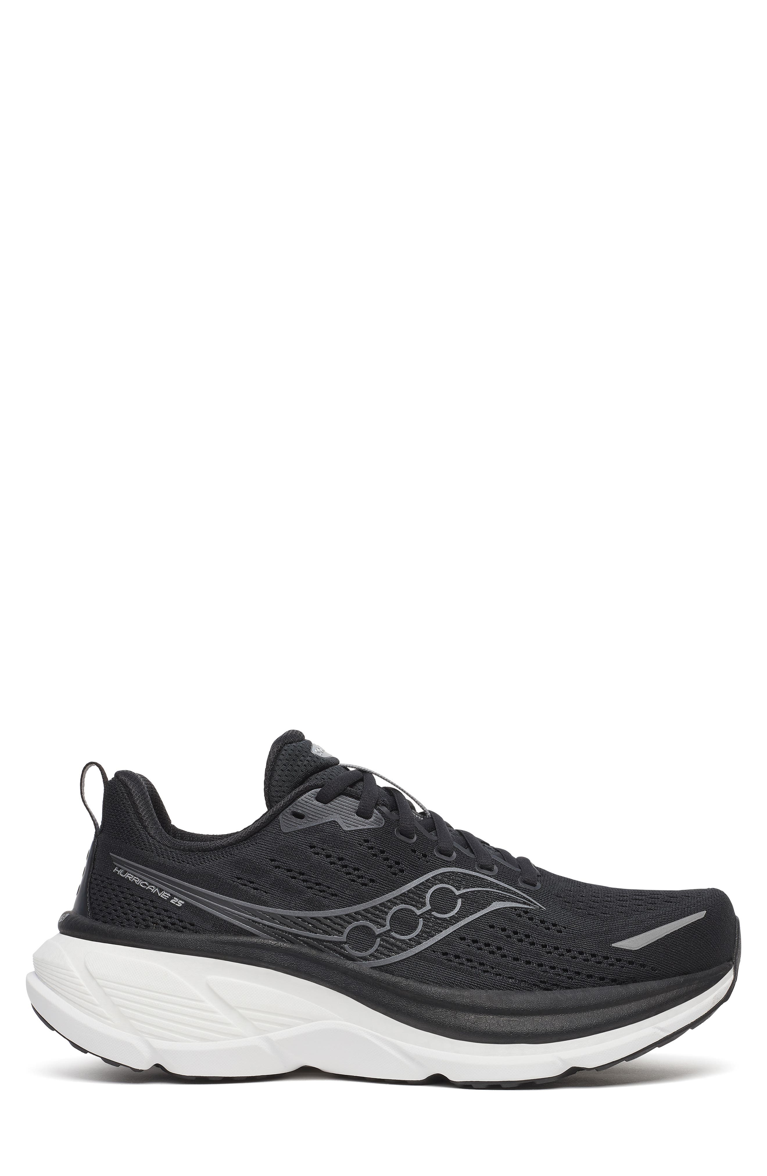 Saucony Hurricane 25 Running Shoe, Alternate, color, Black/ White