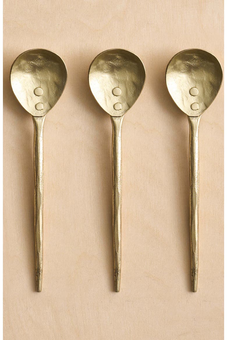 Forge Brass Small Spoons - Set of 3, Main, color, Gold