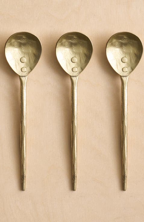 Forge Brass Small Spoons - Set of 3