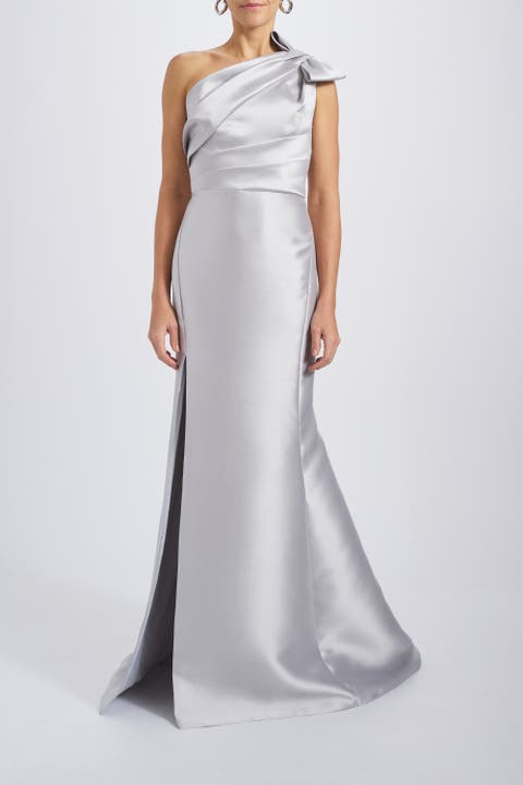 Mikado Draped Bodice Gown