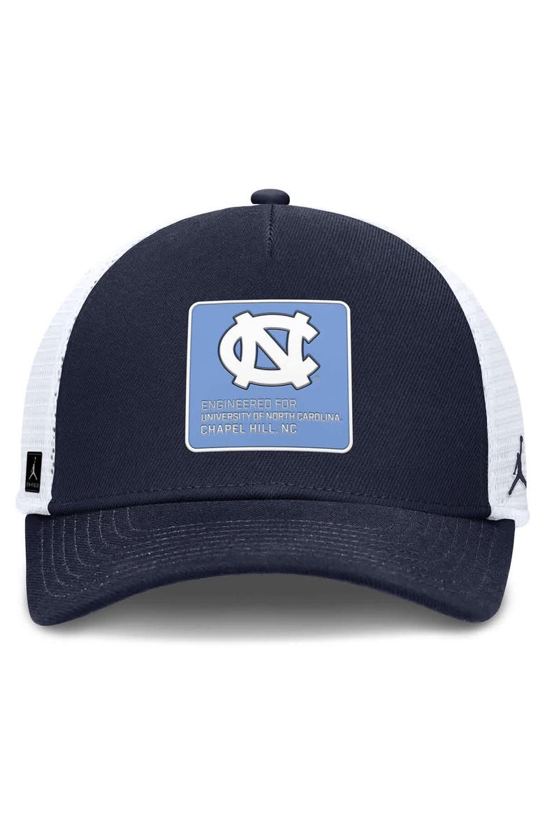 Jordan Brand Men's Jordan Brand  Navy/White North Carolina Tar Heels 2025 On-Field Rise Engineered Trucker Adjustable Hat, Alternate, color, Navy