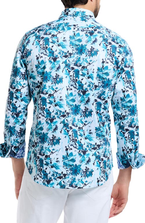 Robert Graham Miren Long Sleeve Button Down Shirt In Blue