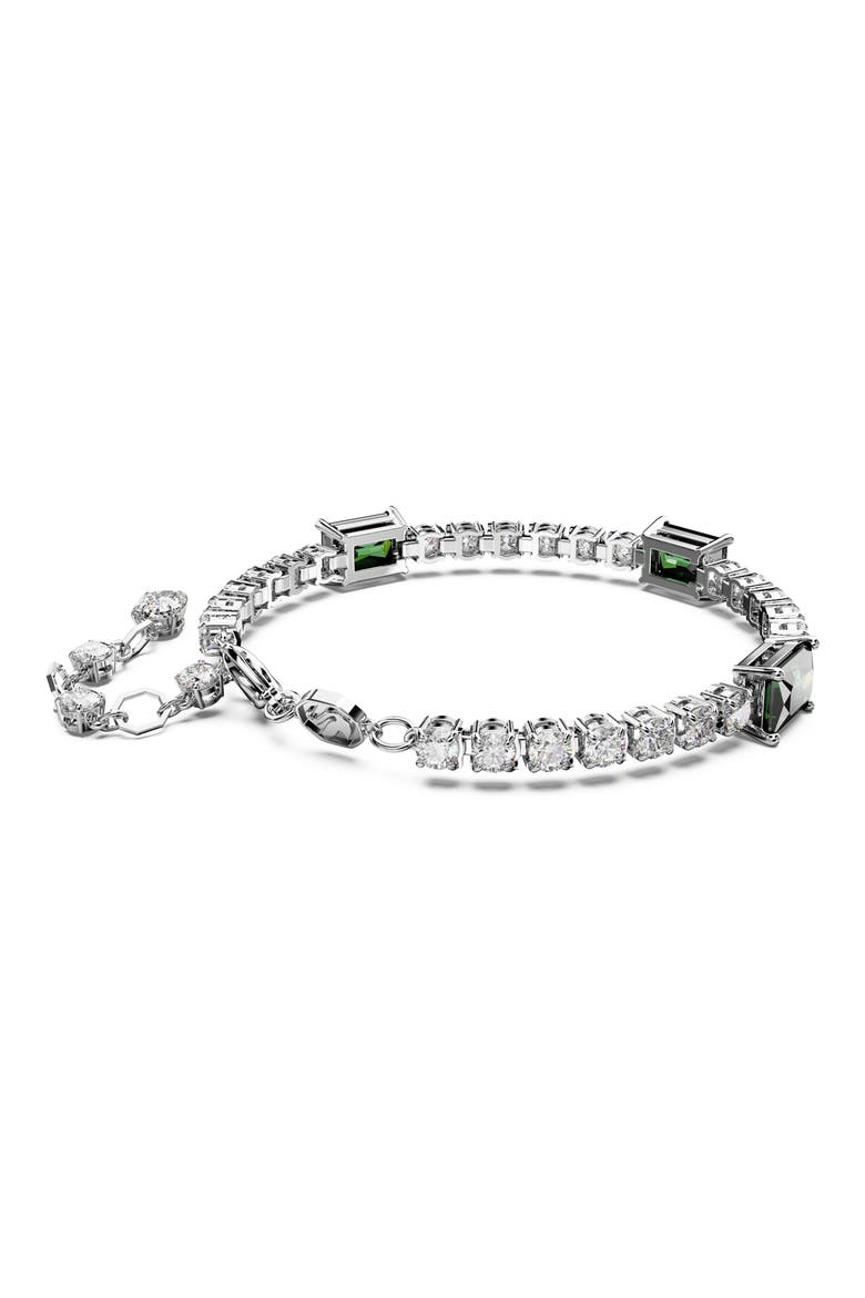 Matrix Crystal Tennis Bracelet, Alternate, color, GREEN