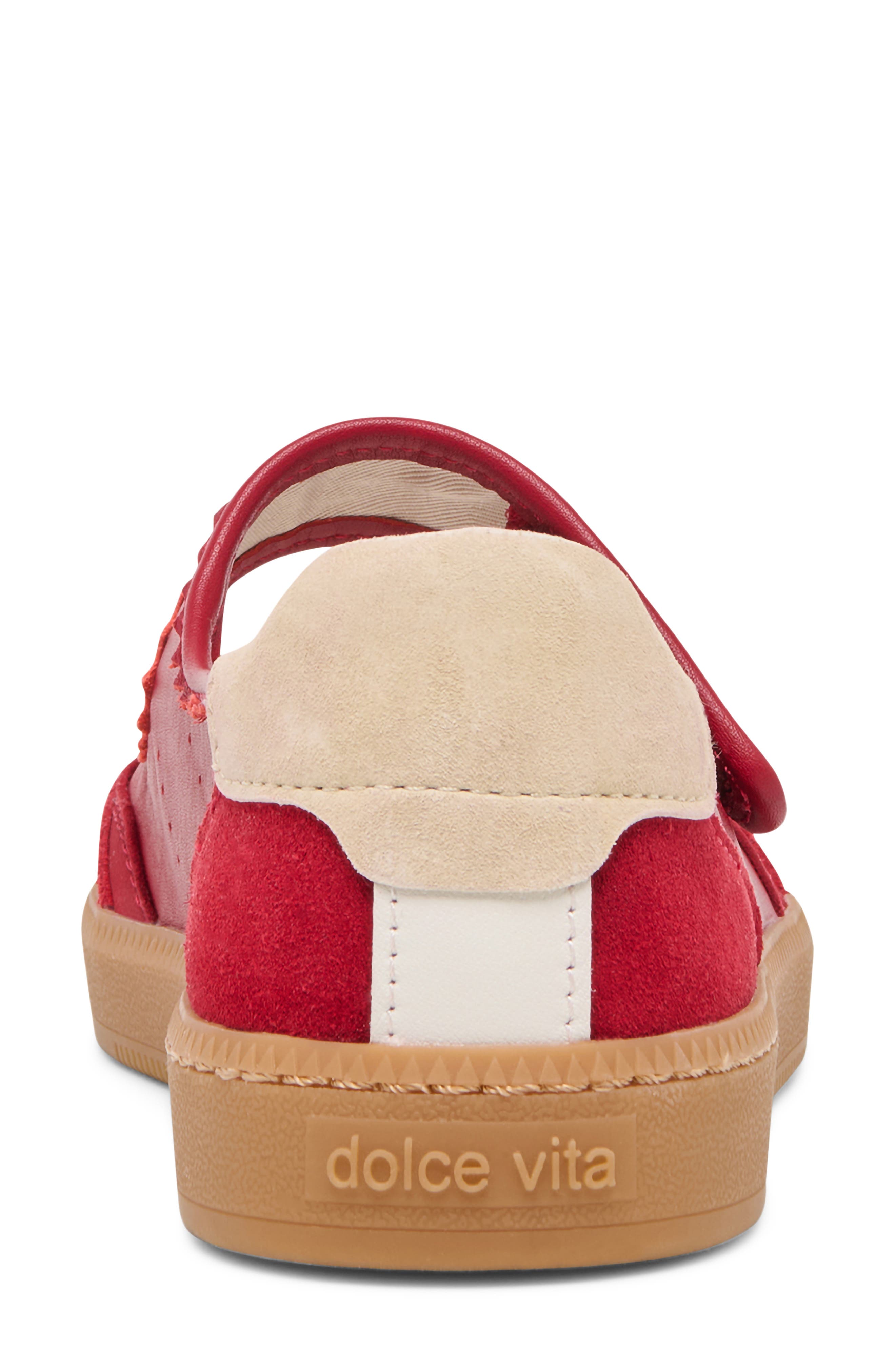 Dolce Vita Nanet Mary Jane Flat, Alternate, color, Crimson Leather
