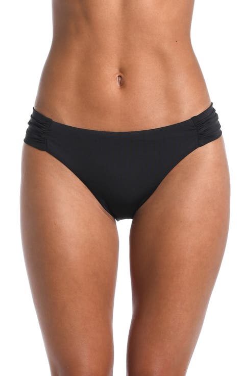 Solids Shirred Side Bikini Bottoms