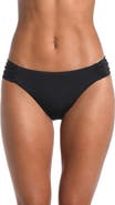 Sunshine 79 Solids Shirred Side Bikini Bottoms