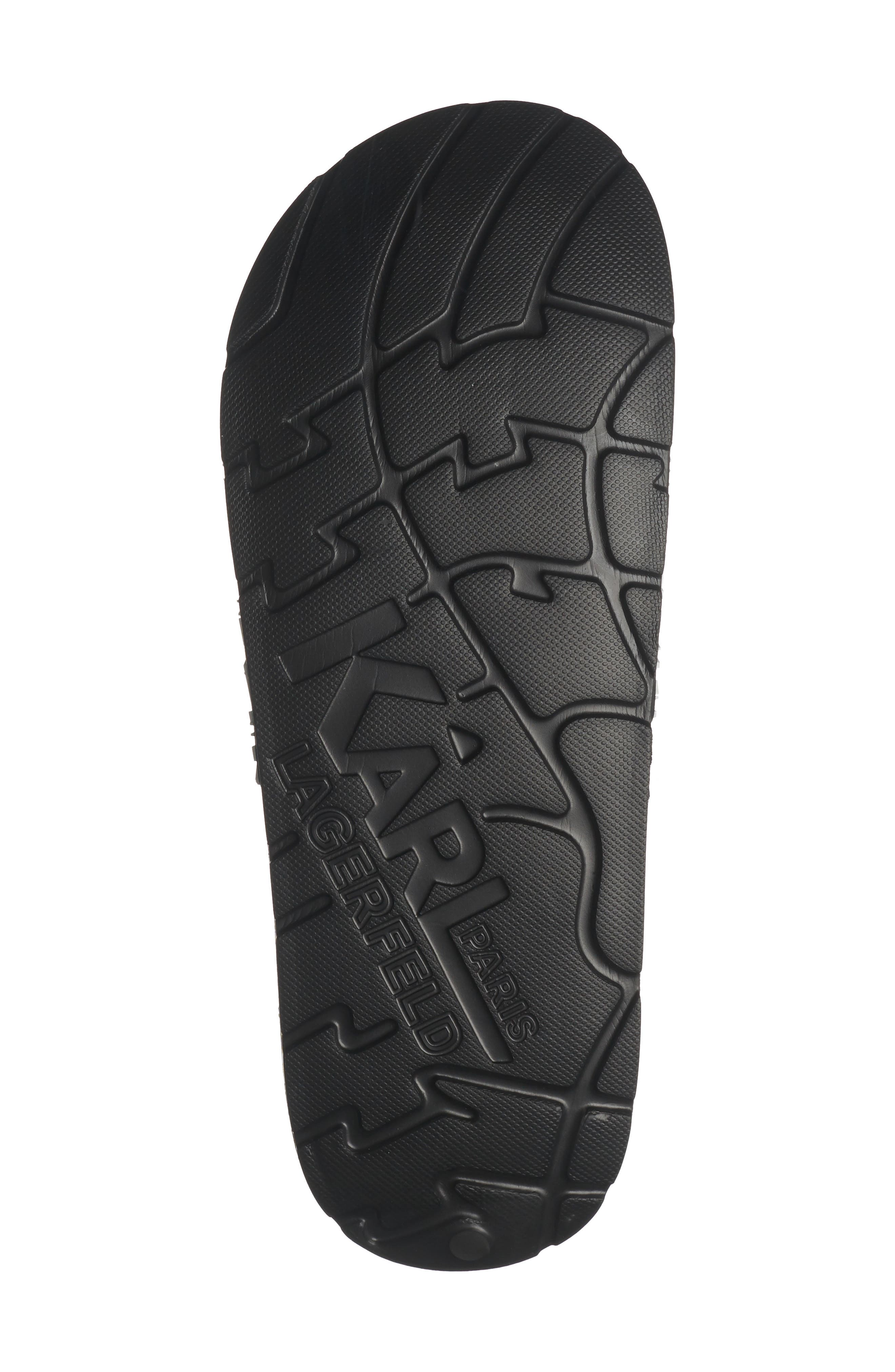 KARL LAGERFELD PARIS Block Logo Slide Sandal, Alternate, color, Black