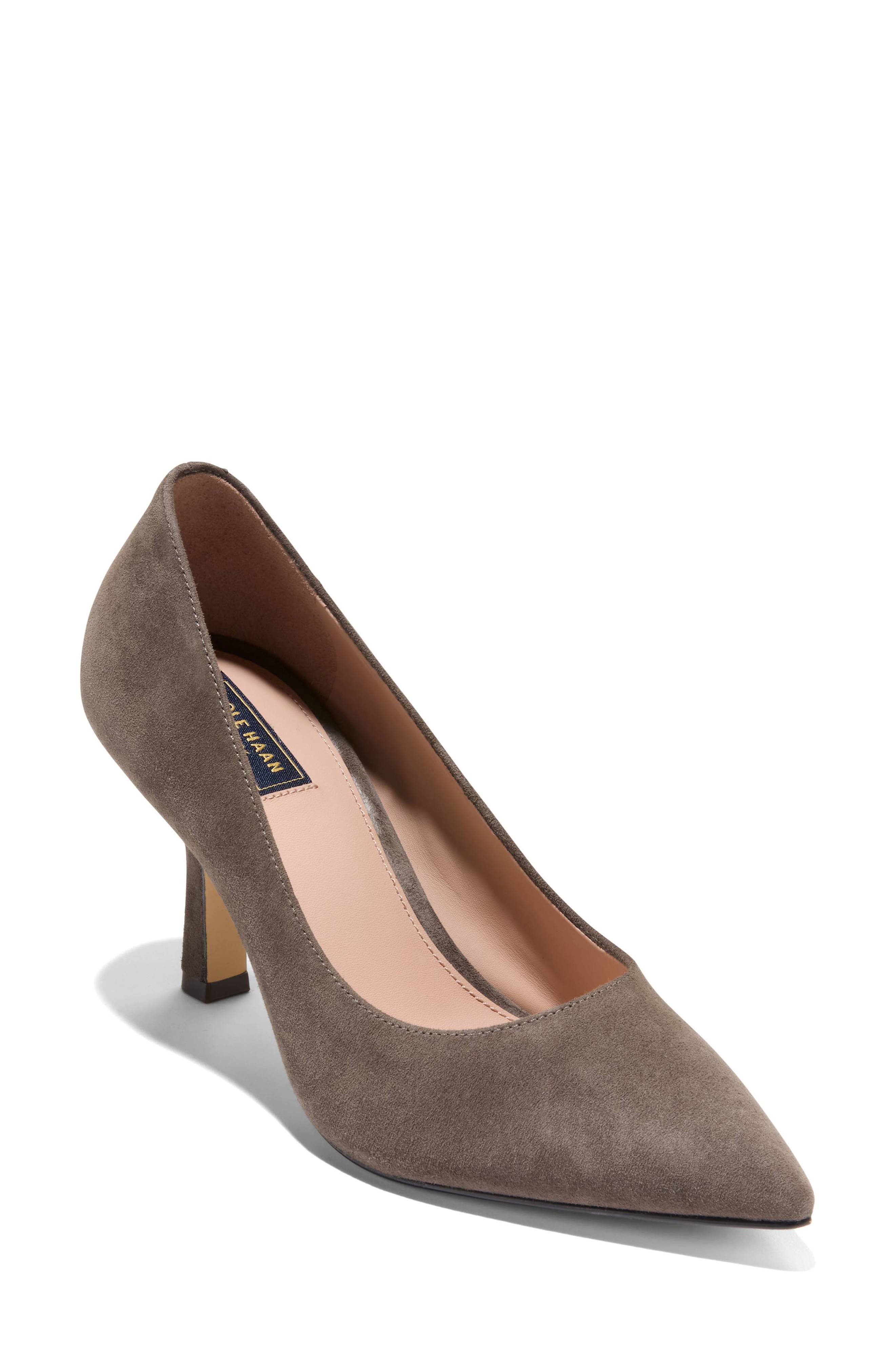 Hansell Pointed Toe Pump, Main, color, DEEP OLIVE SUEDE